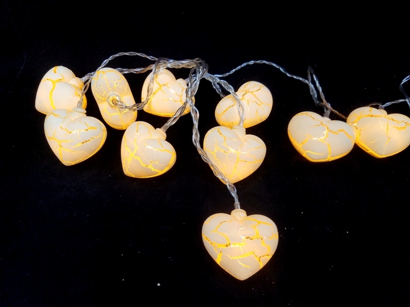 Heart Shaped Lamps with Battery 1 meter