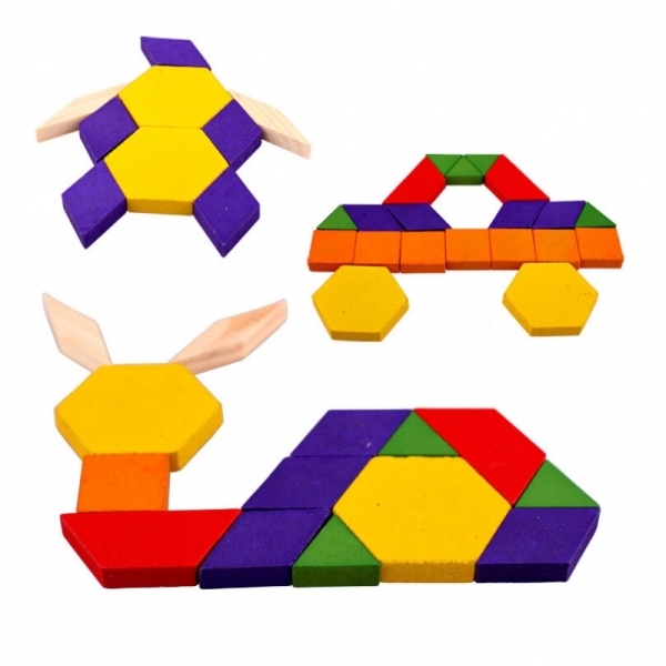 Colorful Wooden Tangram Block Puzzle