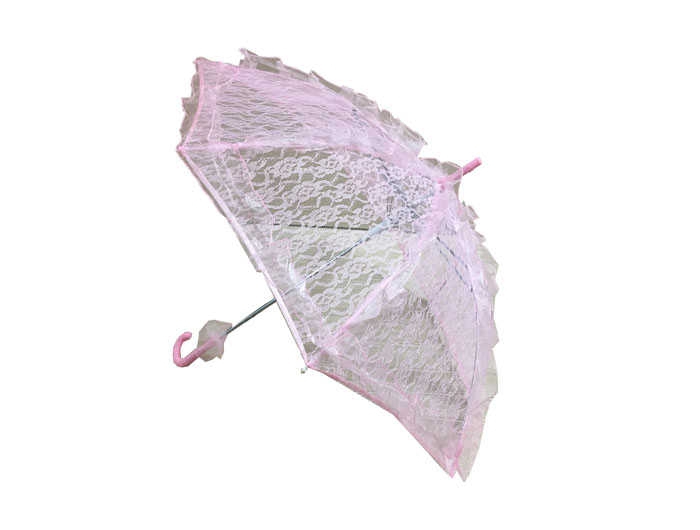 Umbrella Lace Embroidered Pink P1-60