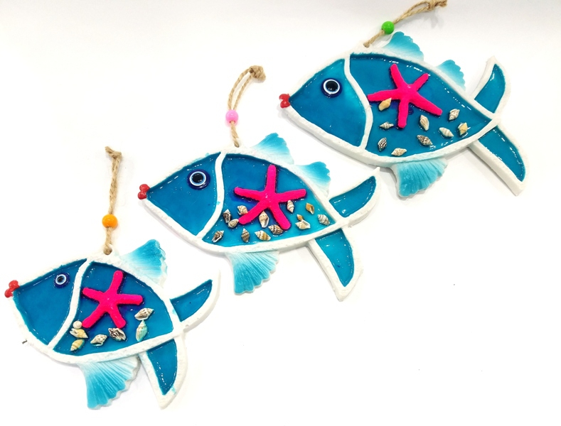 Ceramic 3 Piece Fish Wall Decorations