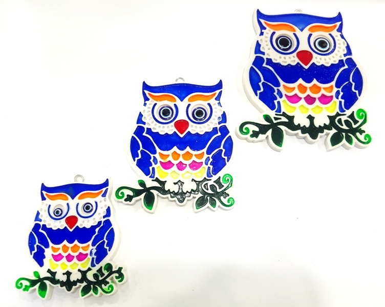 Ceramic 3 Owl Wall Decorations