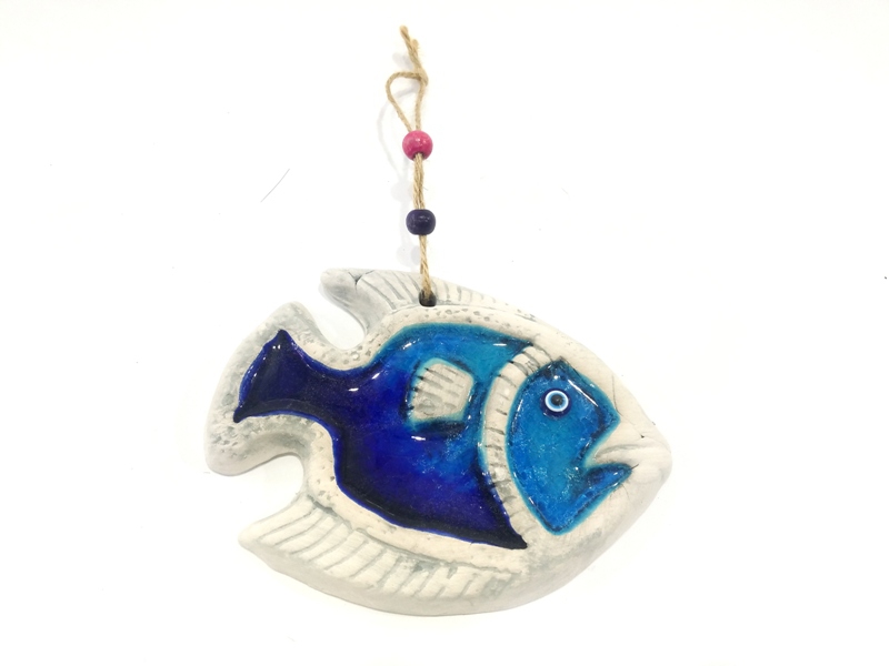 Ceramic Fish Design Wall Ornament