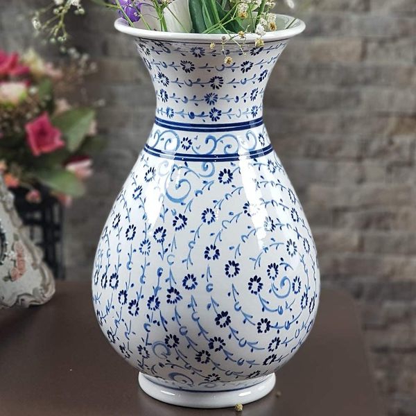 Ceramic Tile Embroidered Handmade Vase