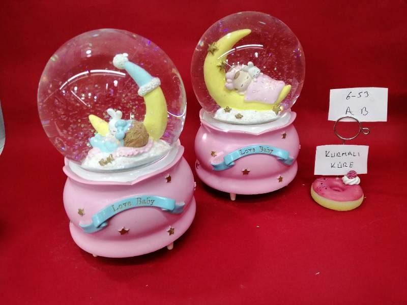 Cute Baby Themed Wind Up Snow Globe