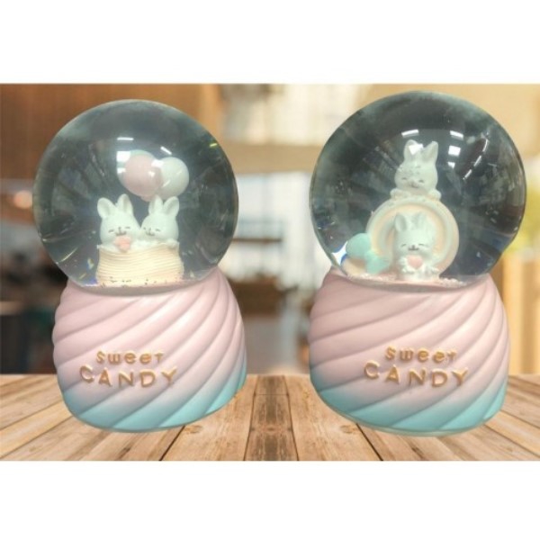 Cute Rabbit Themed Snow Globe