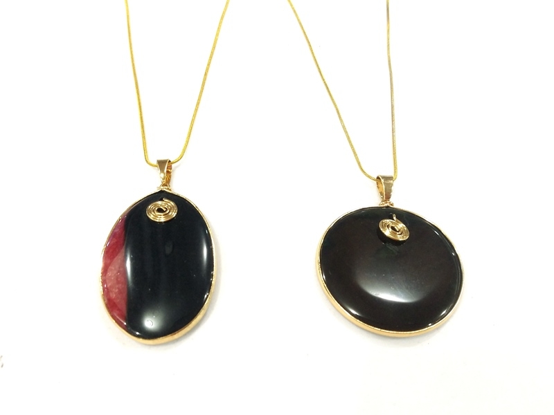 Black Agate Natural Stone Necklace