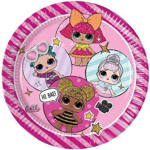 Plate Lol Baby Surprise 23 Cm Pk:8