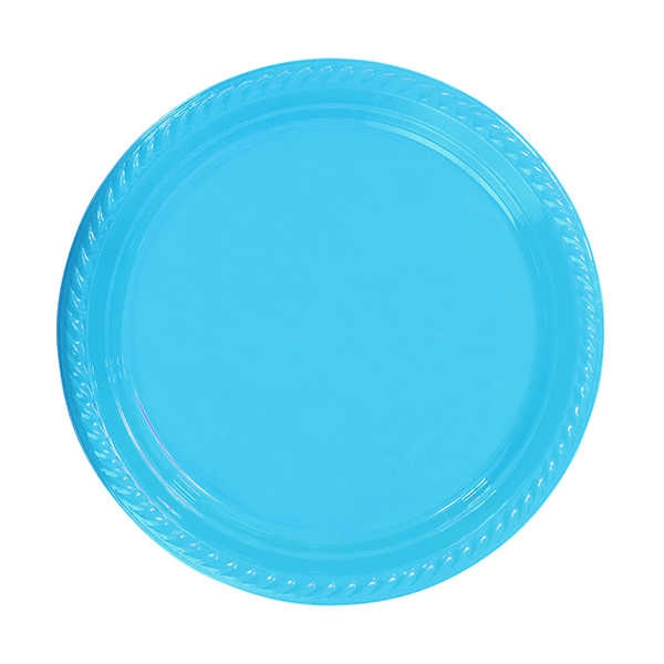 Plate Plastic Round 22 Cm Blue Pk:25 Kl:20