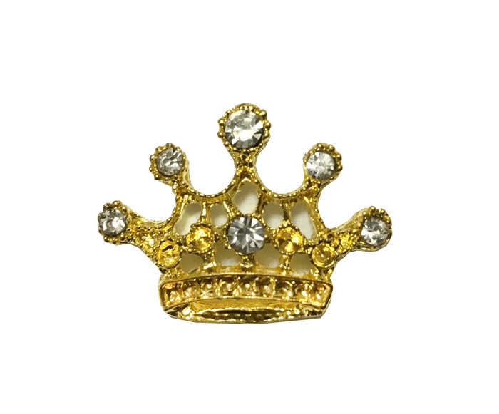 Crown Crystal Stone Small Gold P10-500