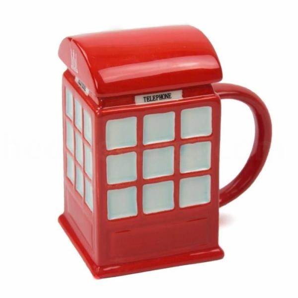 Telephone Booth Mug Cup With Lid