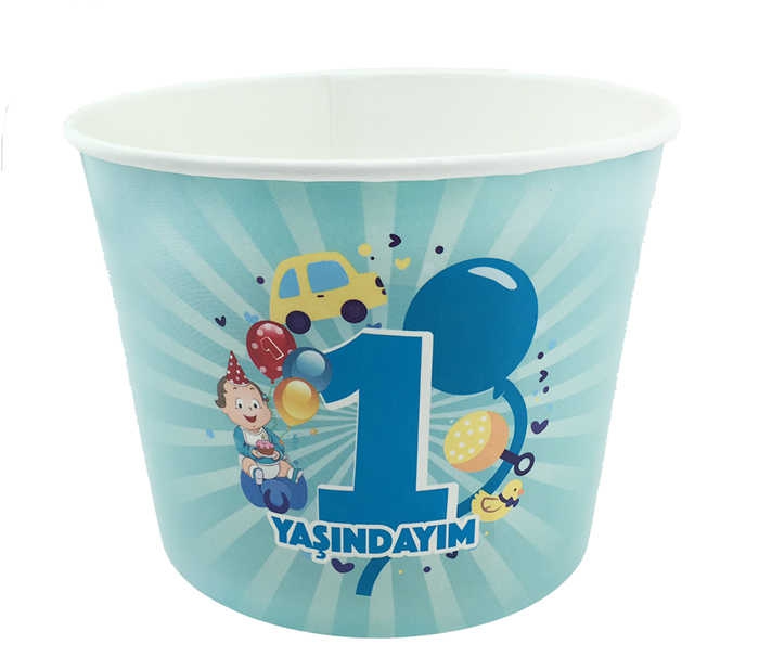 Wholesale 1 Age Printed Cardboard Bowl 8 Pcs