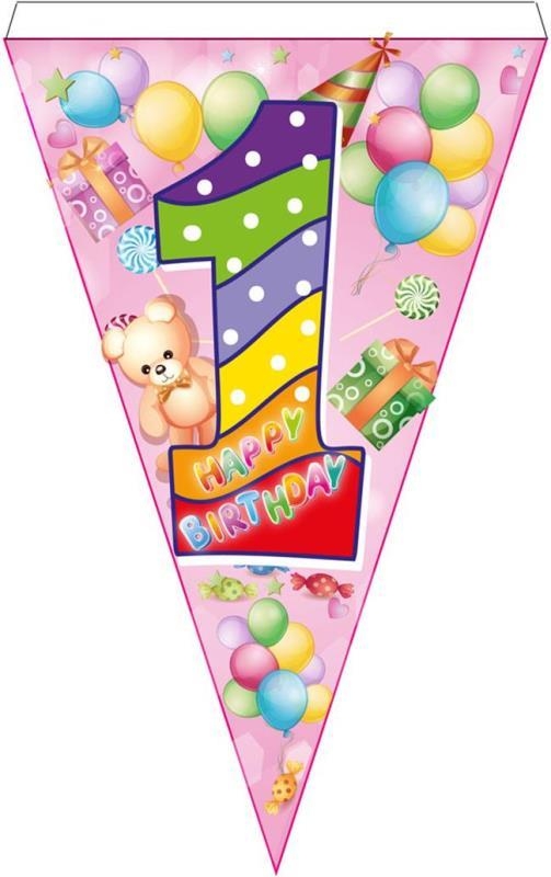 Wholesale 1 Year Birthday Decorations 1 Year Pennant