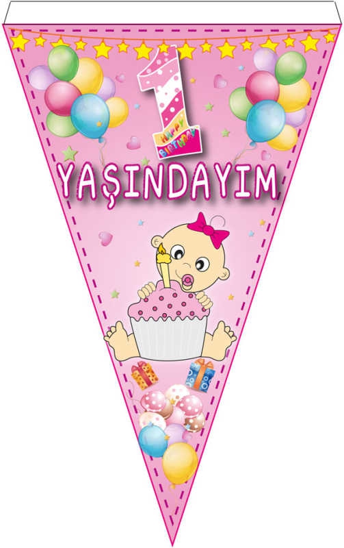 Wholesale 1 Years Birthday Ornaments Pennant