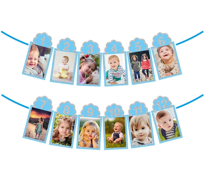 Wholesale 12 Months Baby Frame Blue