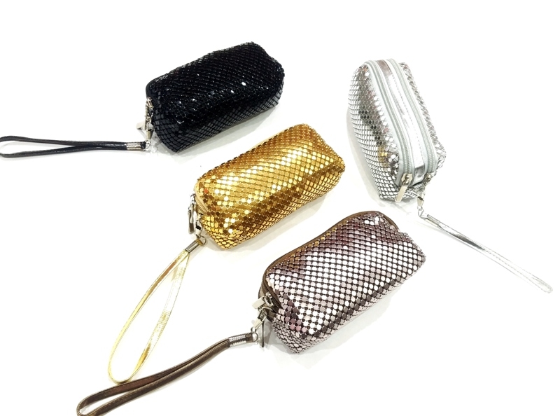 Wholesale 2 Zipper Sequin Coin Purse