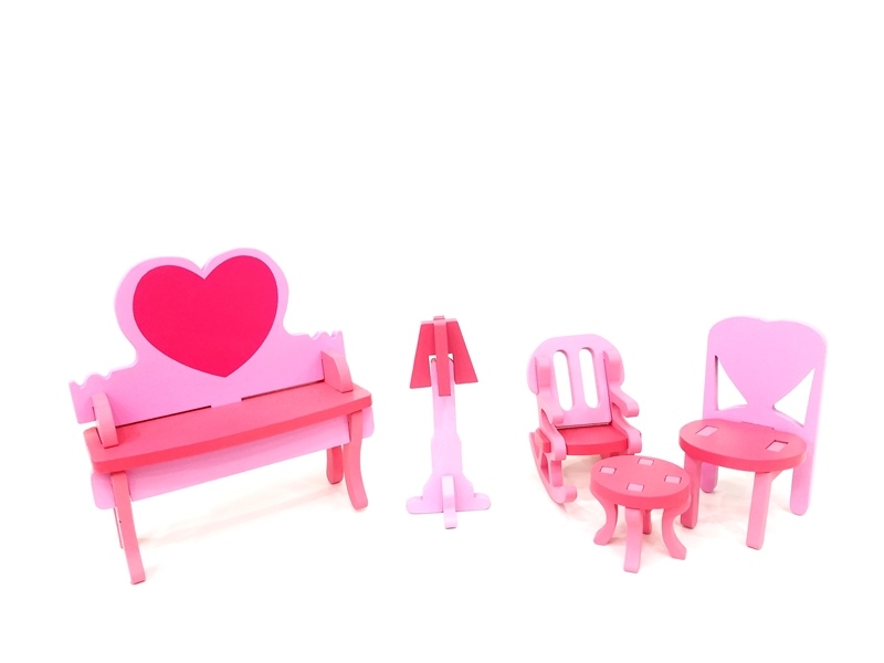 Wholesale 3D Wooden Miniature Furniture