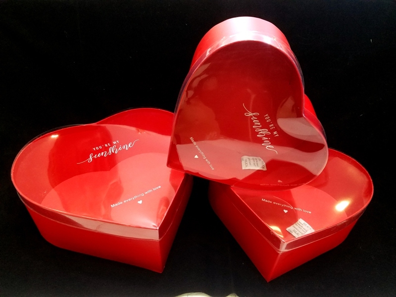 Wholesale 3-Paper Gift Box with Transparent Lid