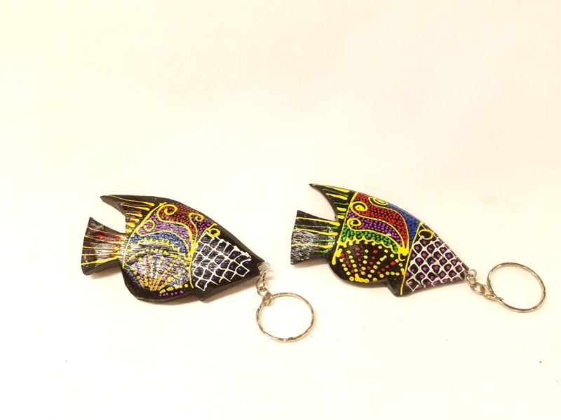 Wholesale Wooden Fish Keychain