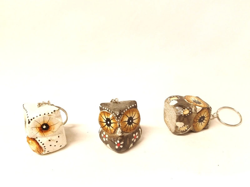 Wholesale Wooden Owl Keychain