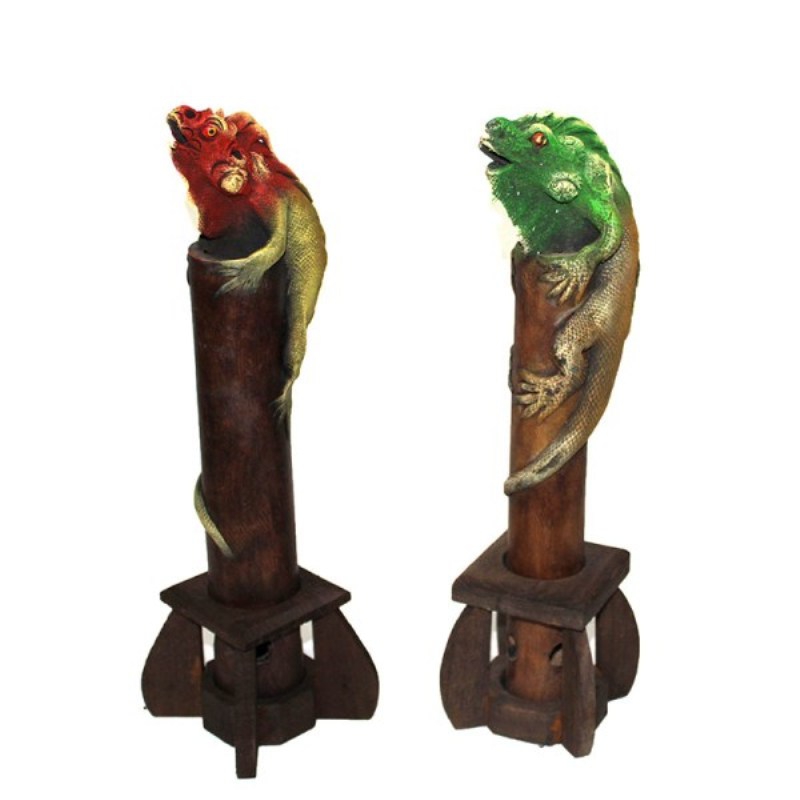 Wholesale Wooden Iguana Incense Holder 35 Cm