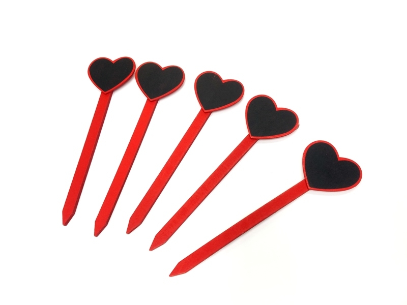 Wholesale Wooden Heart Flowerpot Ornament Stick