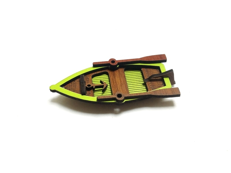 Wholesale Wooden Kayak Magnet