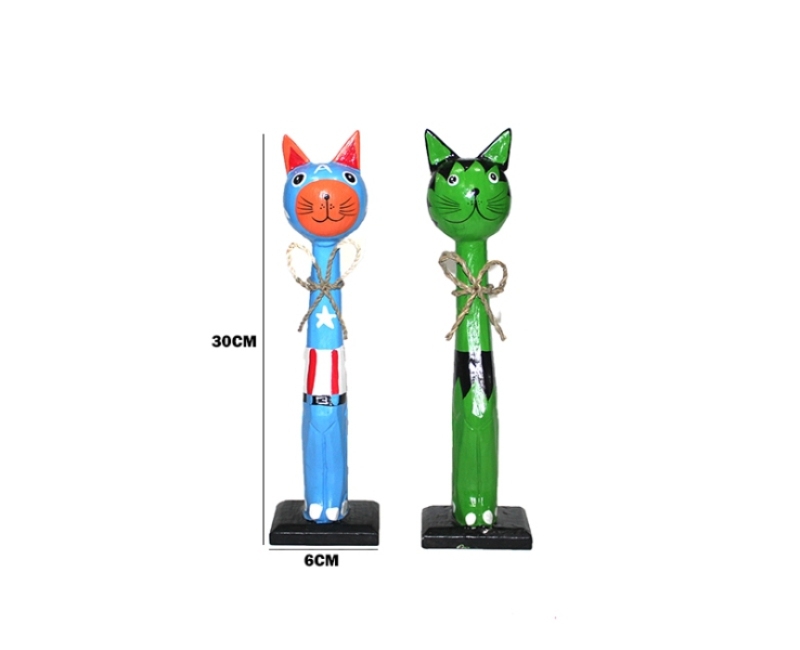 Wholesale Wooden Cat Trinket 30 Cm