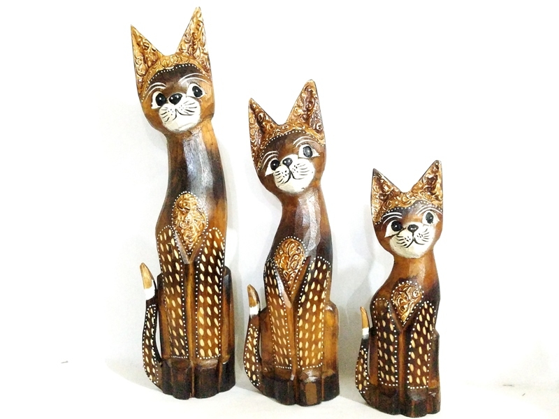 Wholesale Wooden Cat Figurines 50 cm