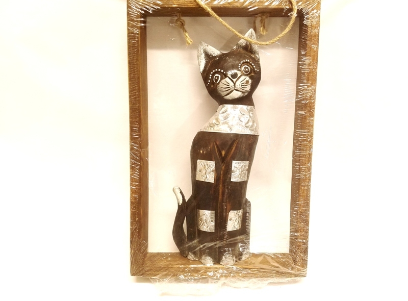 Wholesale Wooden Cat Wall Ornament