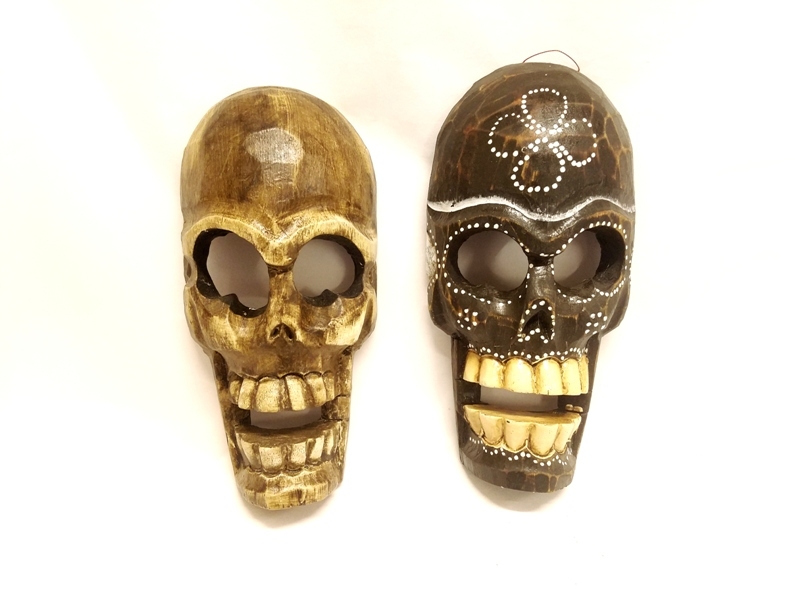 Wholesale Wooden Skull Wall Ornament