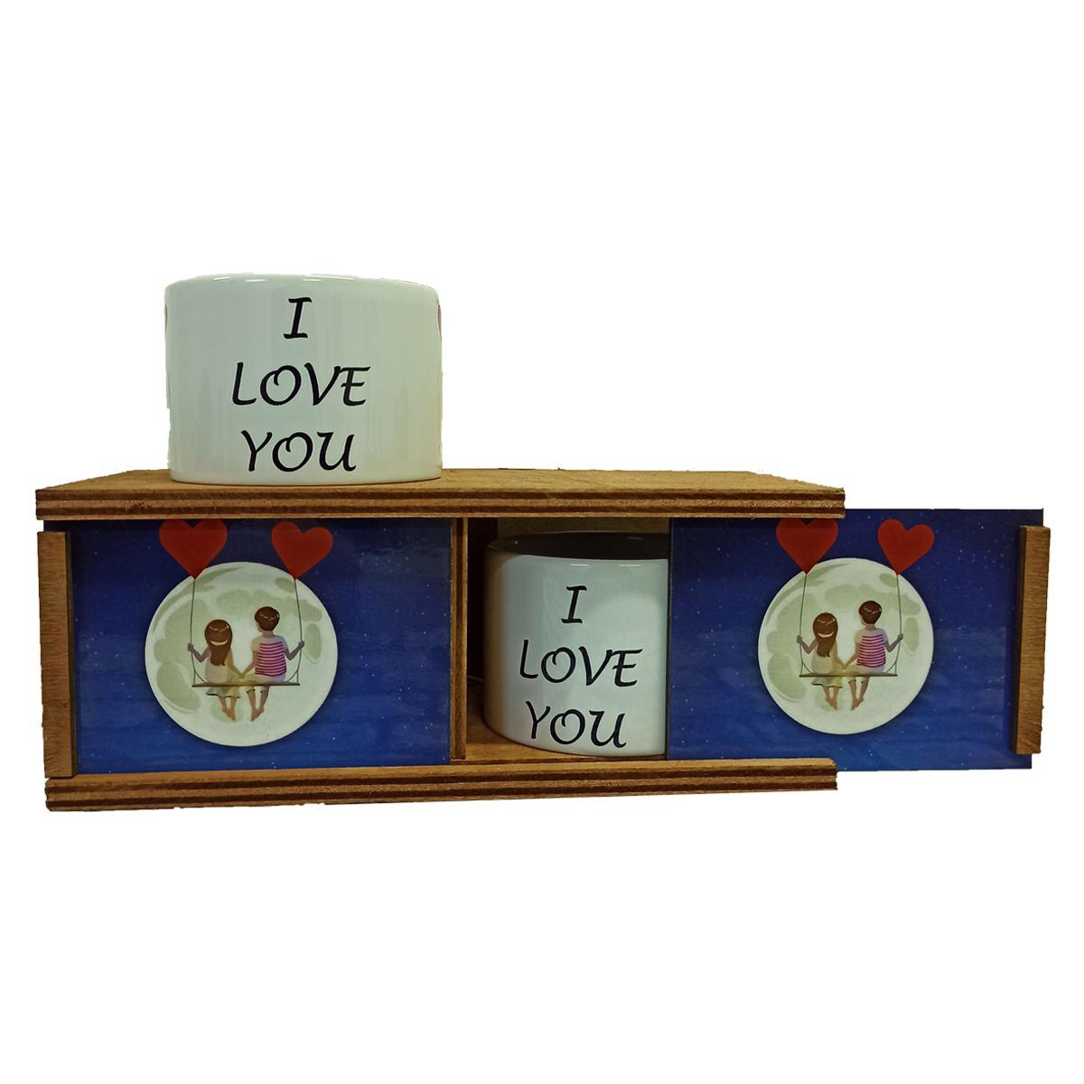 Wholesale Wooden Boxed Lover Cups