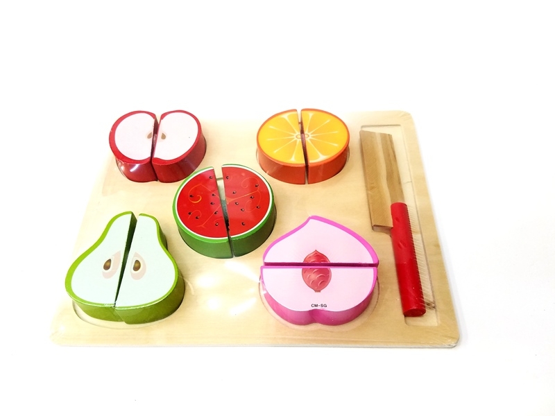 Wholesale Wooden Fruit Vegetable Cutting Set Toy