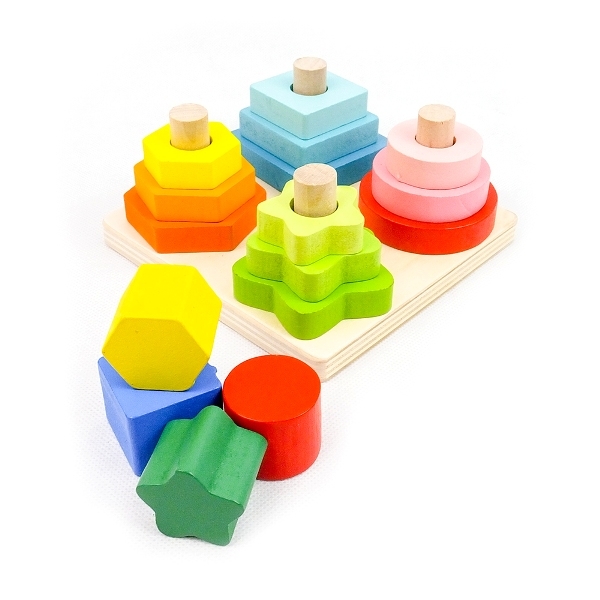 Wholesale Wooden Toy Geometric Shape Insert