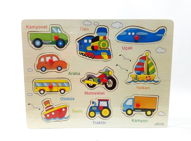 Wholesale Wooden Puzzle Vehicles