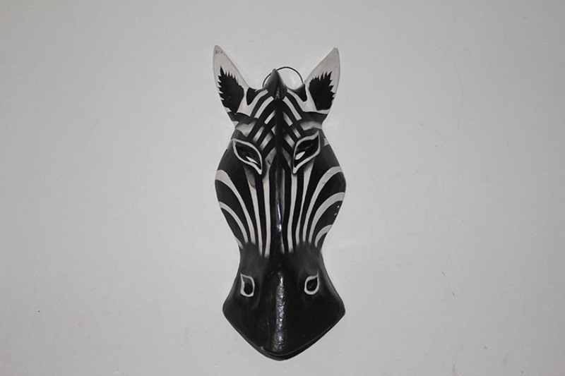 Wholesale Wooden Zebra Head Mask