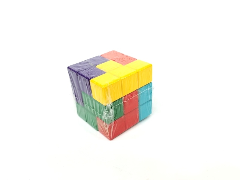 Wholesale Wooden Intelligence Toys Colorful Soma Cube