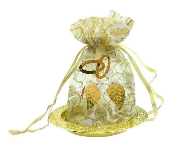 Wholesale Gold Silver Color Delight Holder Pouch Cookie Tray