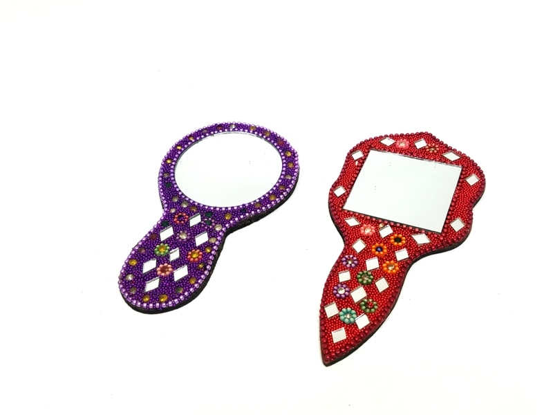 Wholesale Flat Handle Indian Mirror