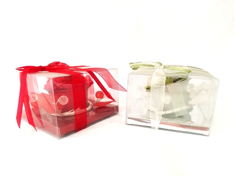 Wholesale Acetate Boxed Flower Glass Candle