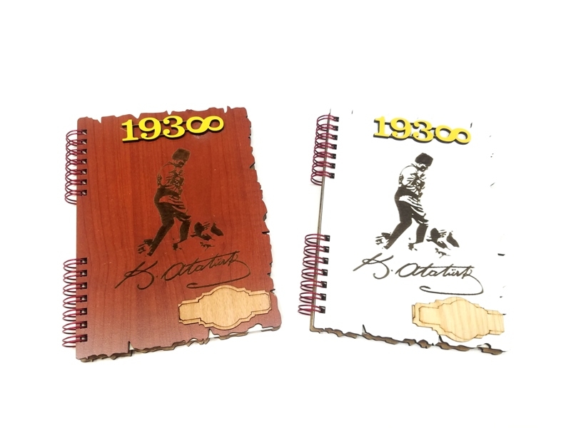 Wholesale Ataturk Wooden Cover Notebook