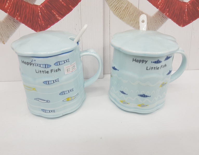 Wholesale Fish Patterned Mug & Cup with Lid