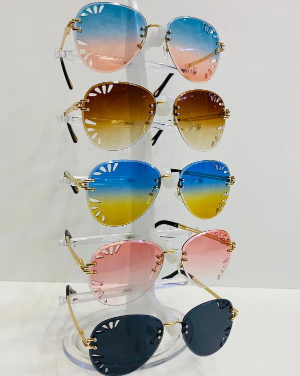 Wholesale Womens Crystal Cutout Sunglasses