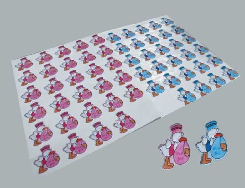 Wholesale Baby Candy Decoration Material Stork Sticker 30 pcs