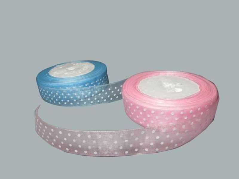 Wholesale Baby Candy Decorations Organza Spotted Ribbon