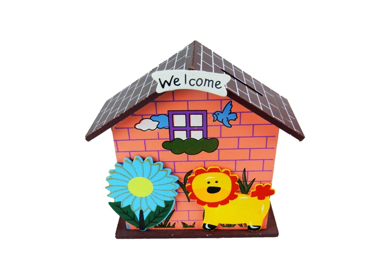 Wholesale Large Wooden House Piggy Bank