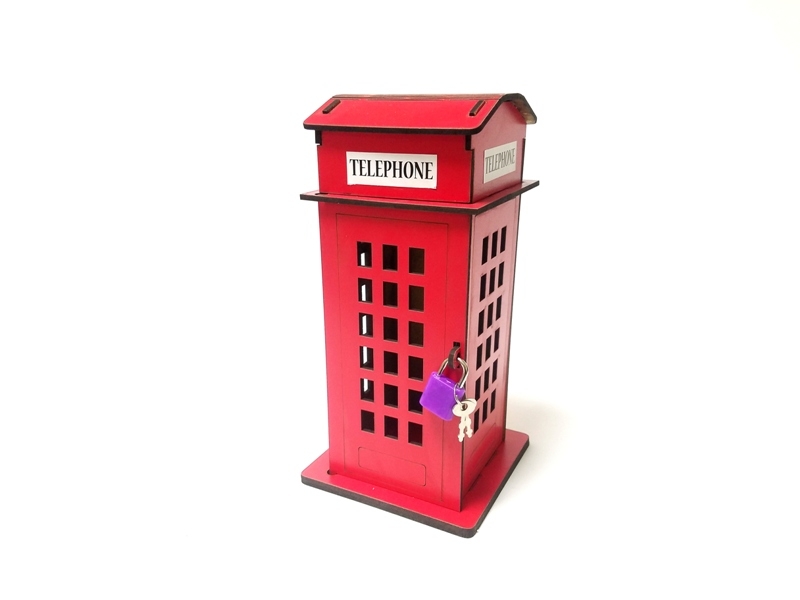 Wholesale Large Size Phone Booth Piggy Bank