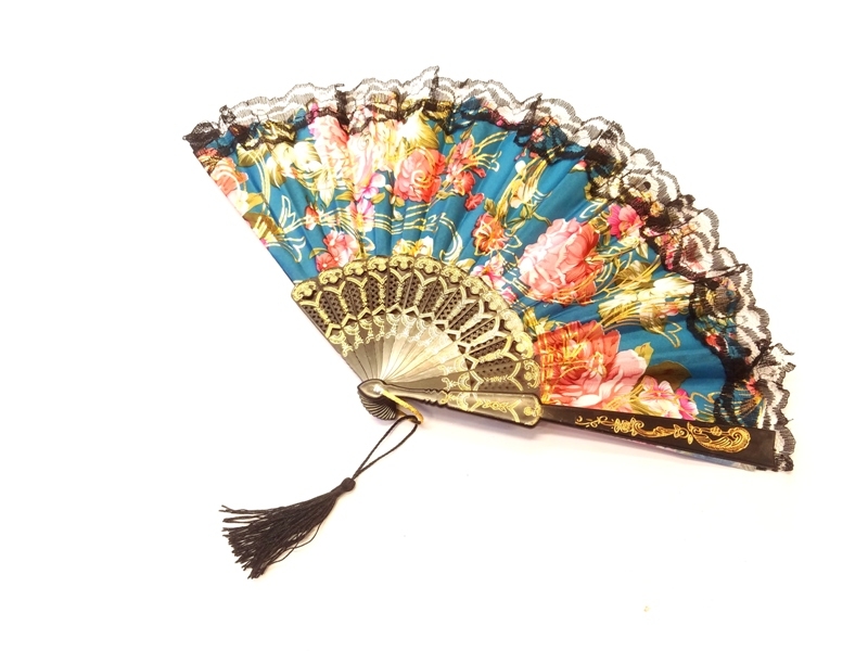 Wholesale Floral Ruched Fan