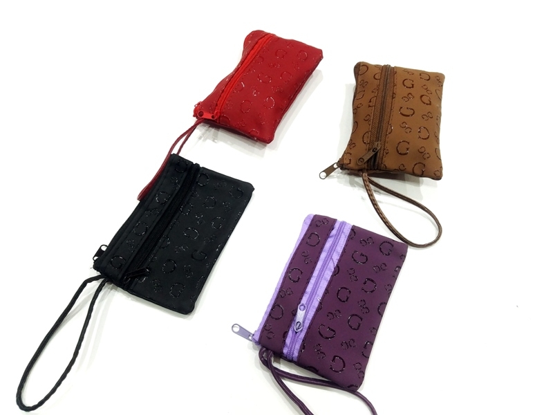 Wholesale Double Zipper Coin Purse