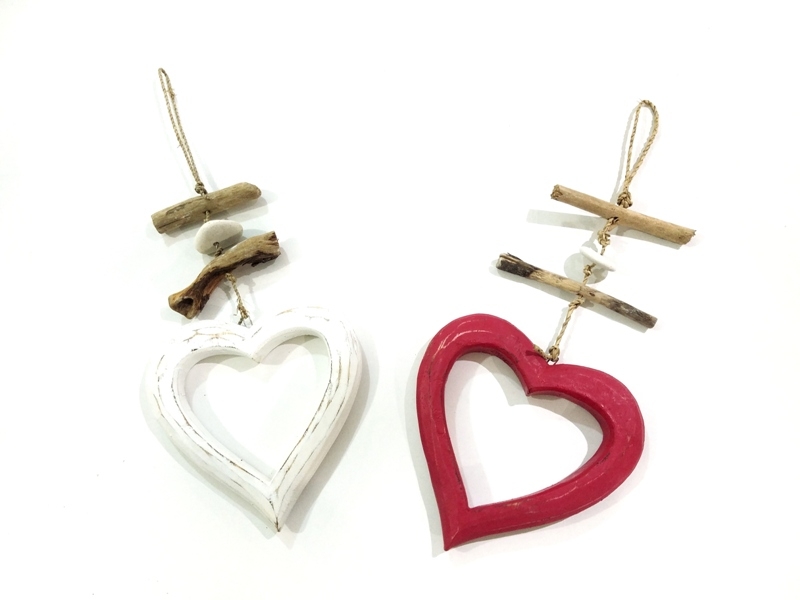 Wholesale Decorative Wooden Heart Ornament