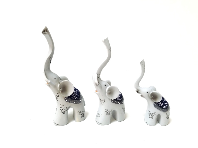 Wholesale Decorative Polyester Elephant Trinket Set of 3